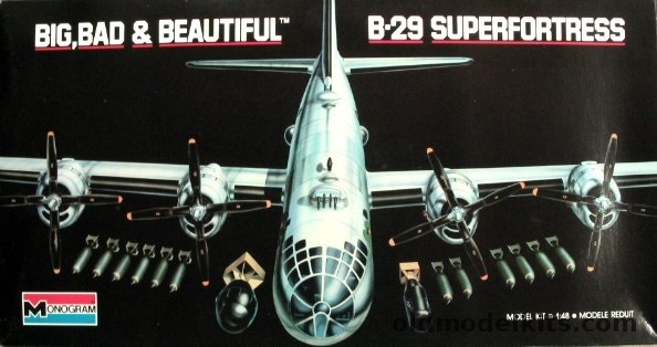Monogram 1/48 Boeing B-29 Superfortress Big  Bad and Beautiful Issue, 5706 plastic model kit